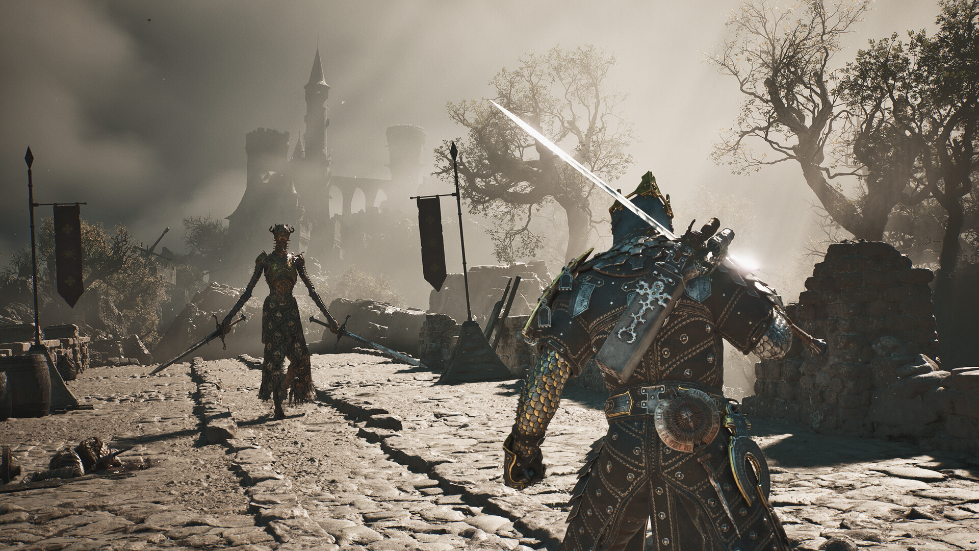 A boss encounter in Mortal Shell II